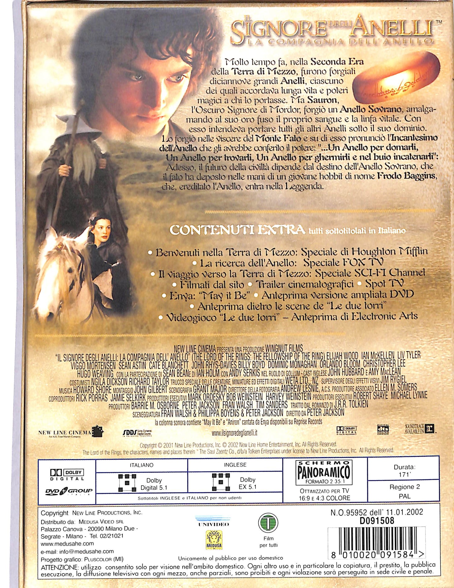 EBOND Il Signore degli Anelli - La Compagnia dell'Anello slipcase DVD D647661