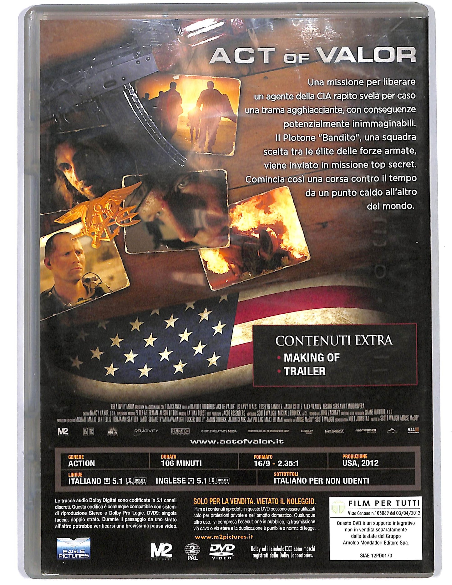 EBOND ACT of valor EDITORIALE DVD D647728