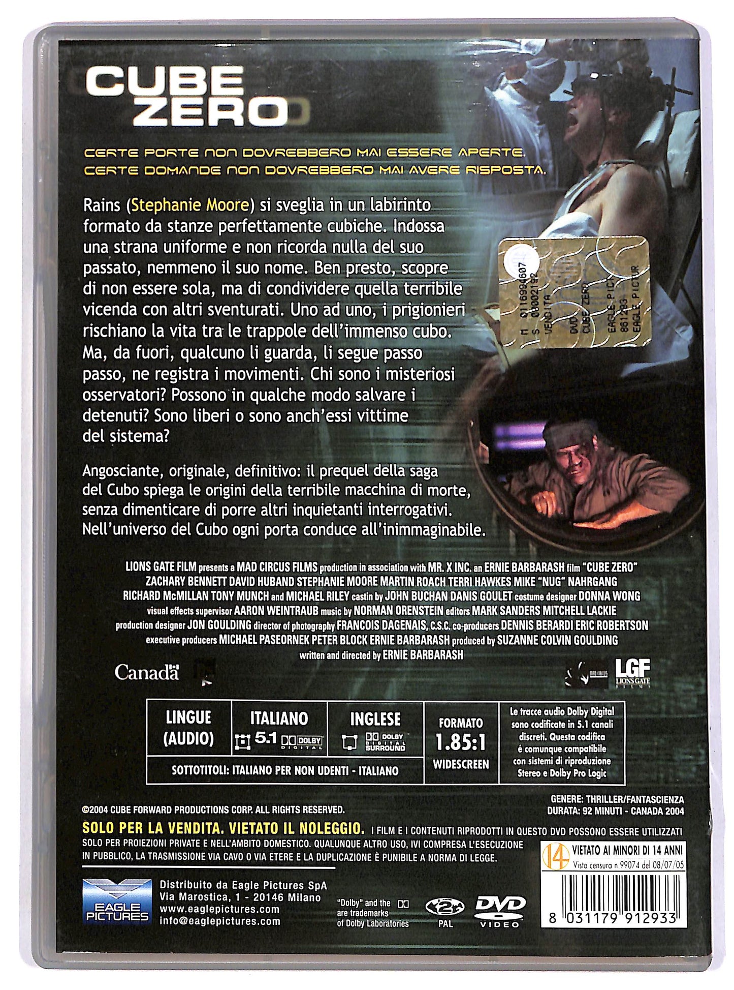 EBOND Cube Zero DVD D647854