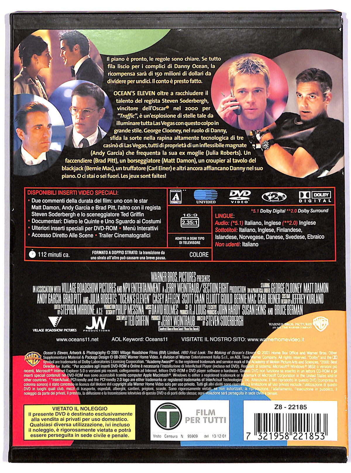 EBOND Ocean's Eleven - Fate il vostro gioco SNAPPER DVD D648102