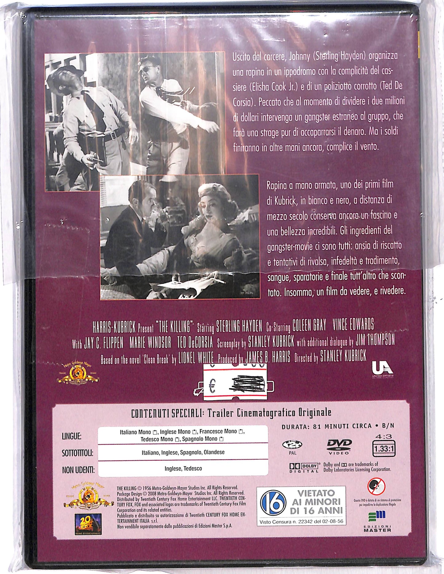 EBOND Rapina a mano armata EDITORIALE DVD D648356