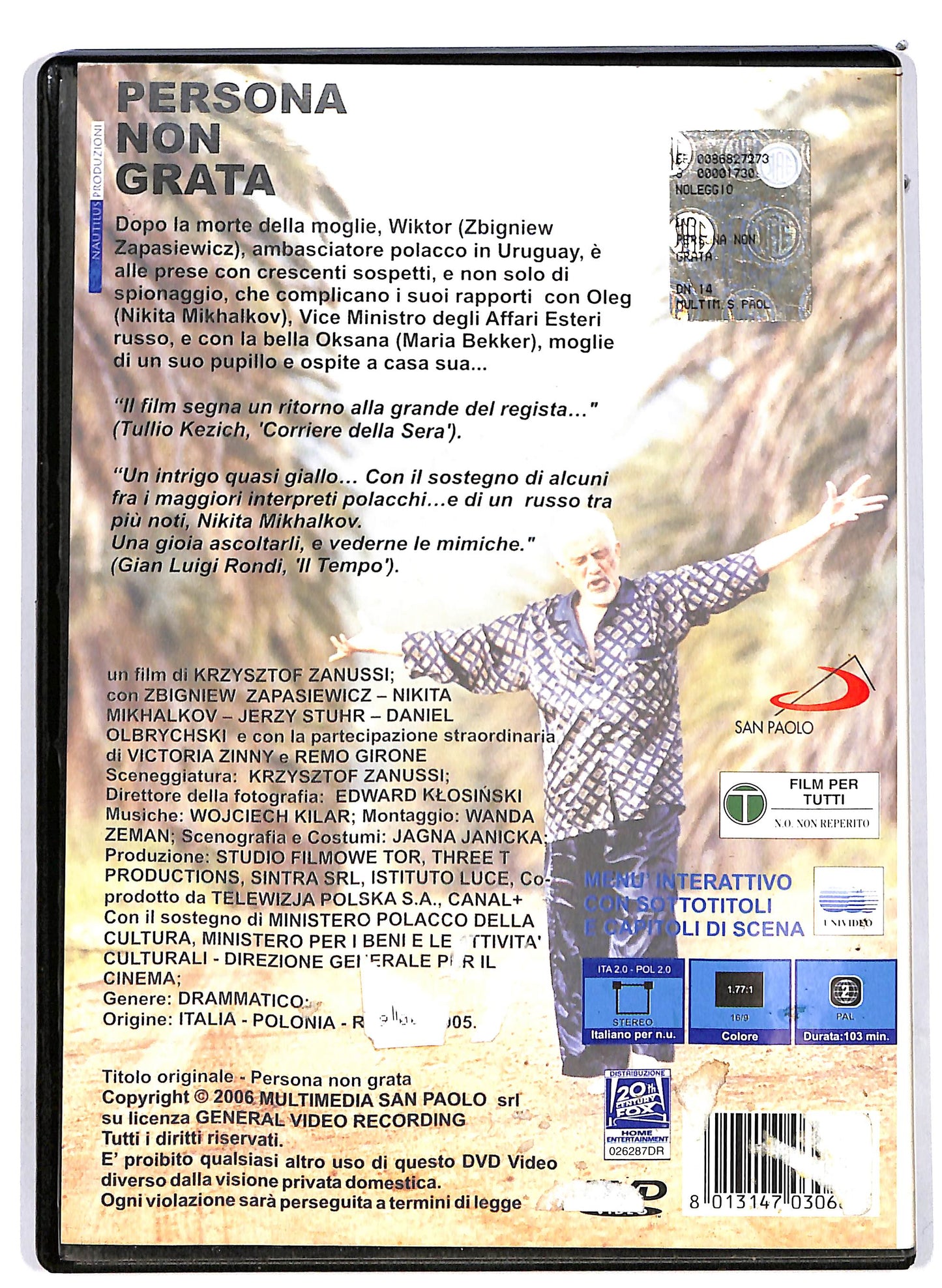 EBOND Persona non grata DVD D649032