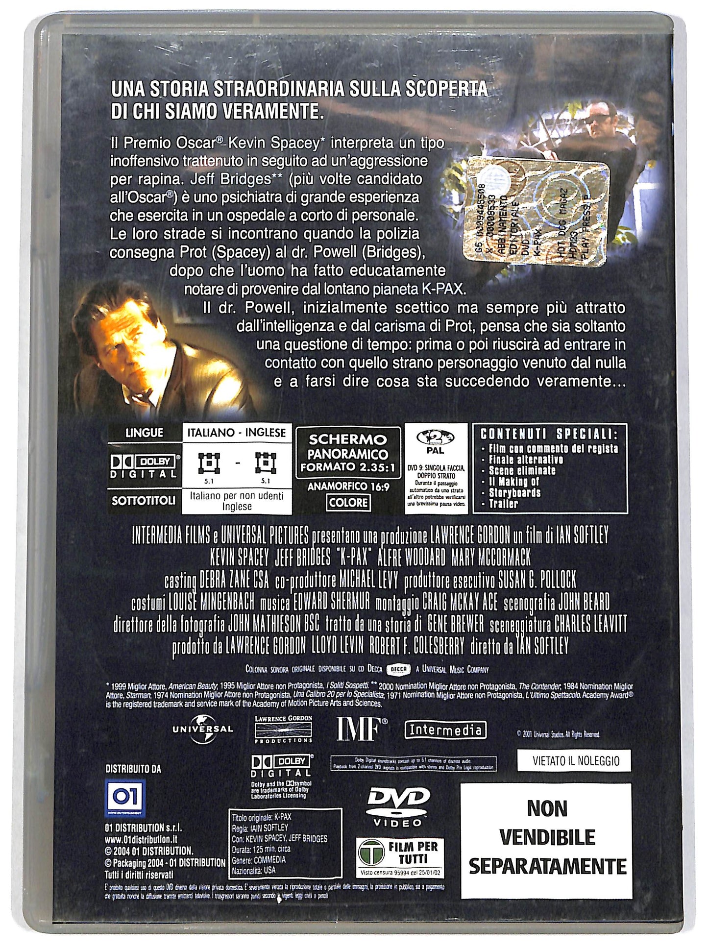 EBOND K-PAX - Da un altro mondo EDITORIALE DVD D649325