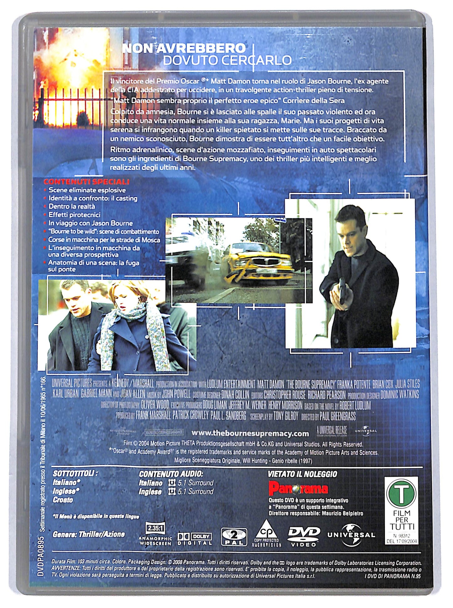 EBOND The Bourne Supremacy EDITORIALE DVD D649606