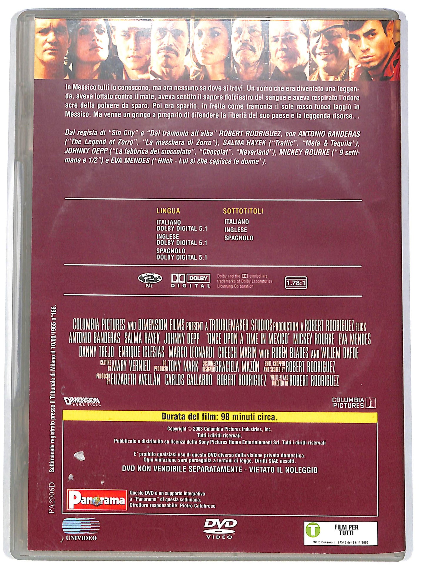 EBOND C'era una volta in Messico EDITORIALE DVD D649742