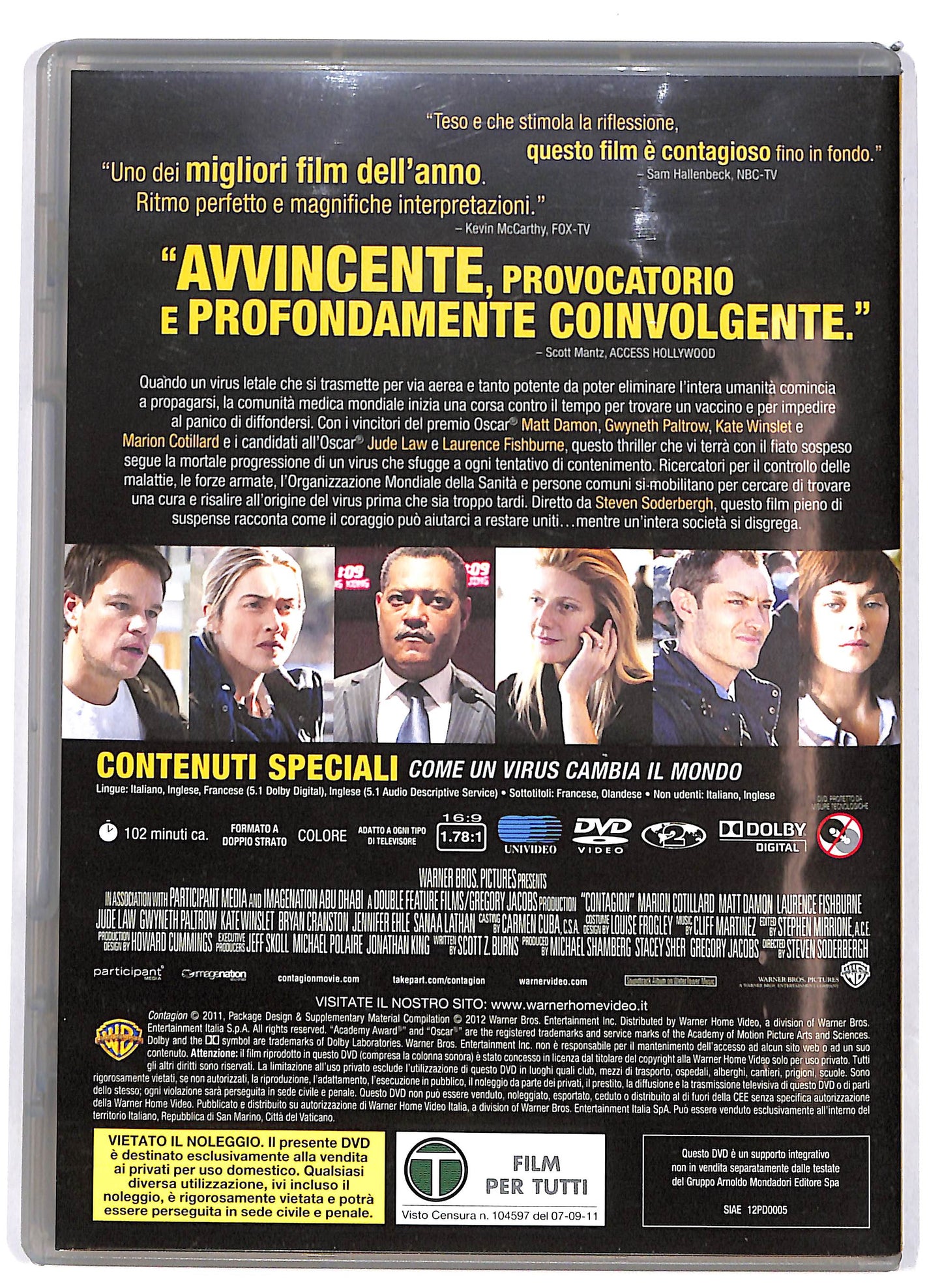 EBOND Contagion EDITORIALE DVD D649804