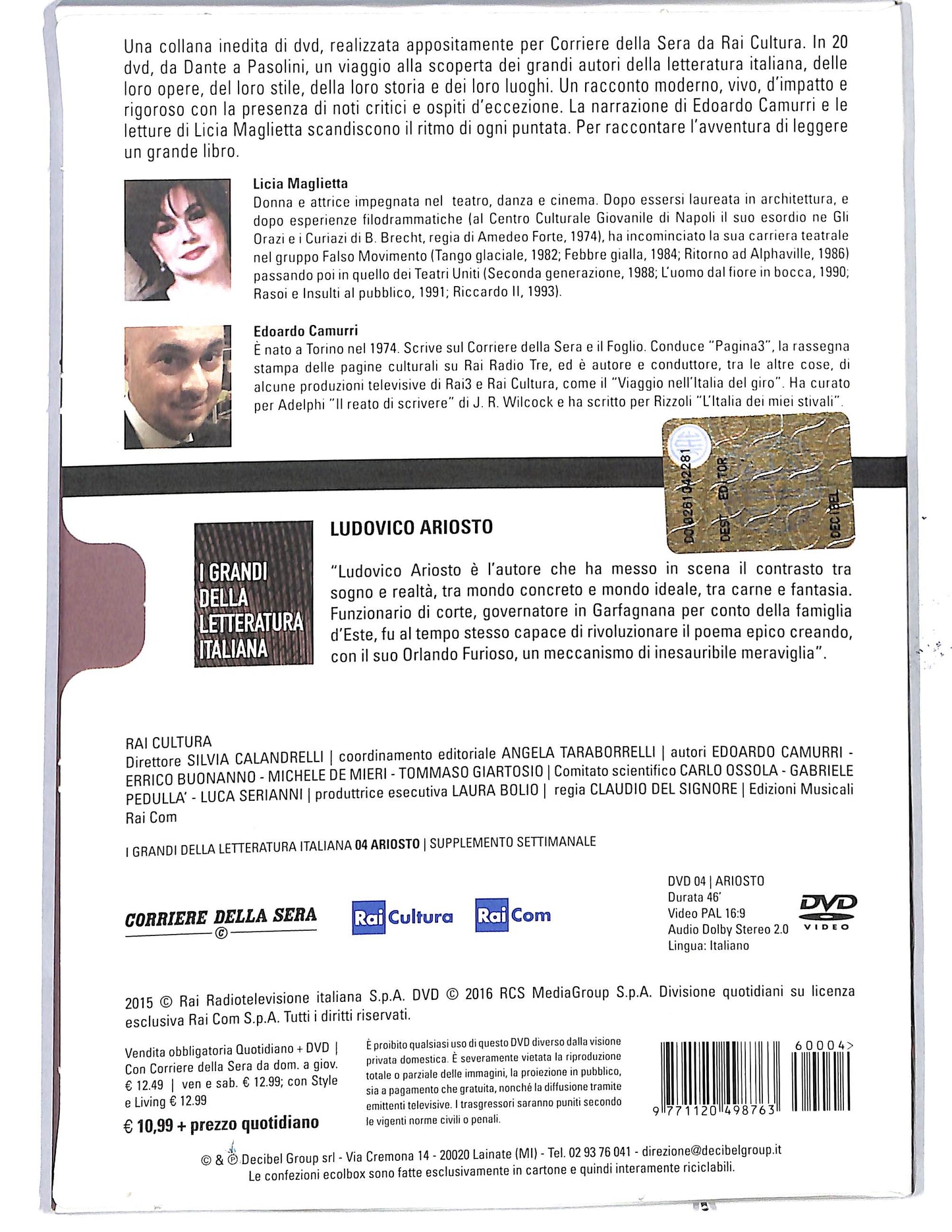 EBOND Ludovico Ariosto vol.4 EDITORIALE DVD D650509