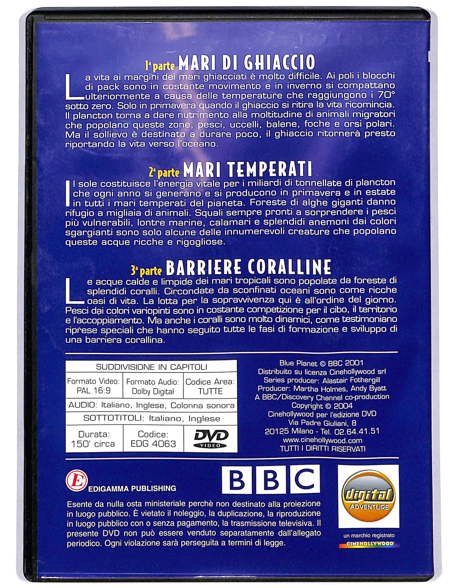EBOND 1Mari di ghiaccio 2Mari temperati 3Barriere cor. EDITORIALE DVD D650740