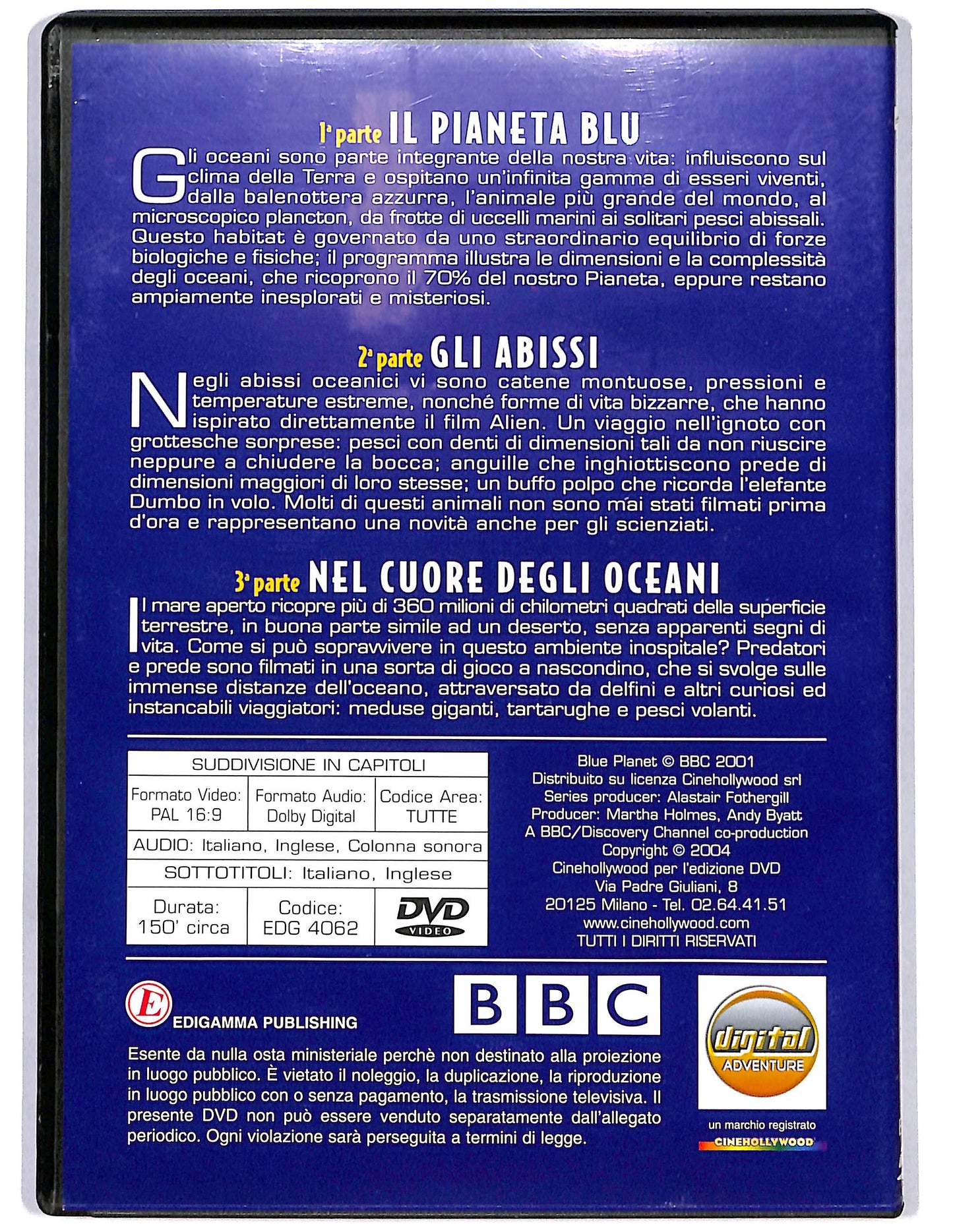 EBOND Pianeta blu Gli abissi Nel cuore degli oceani EDITORIALE DVD D650752