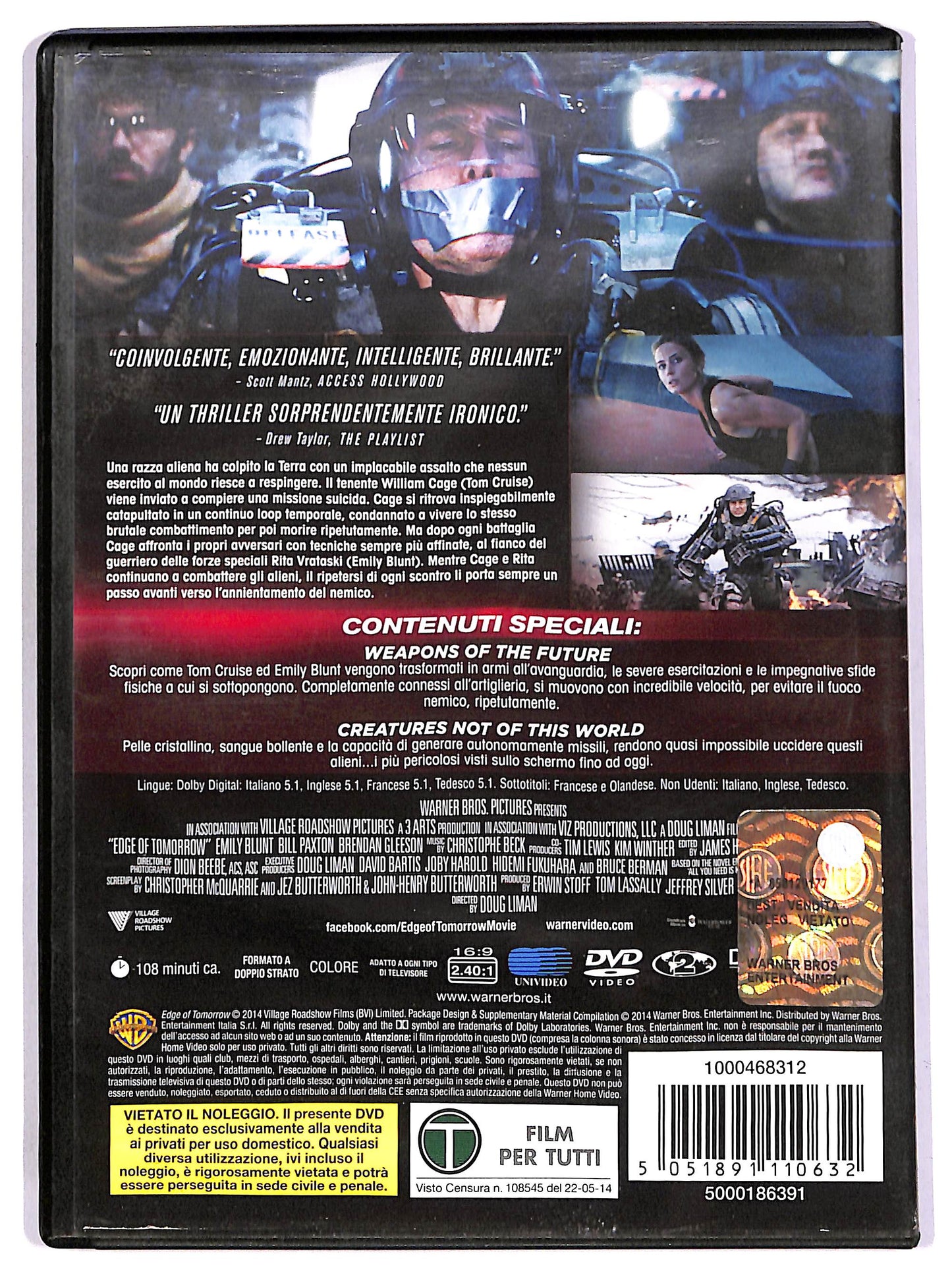 EBOND Edge of Tomorrow - Senza domani DVD D650812