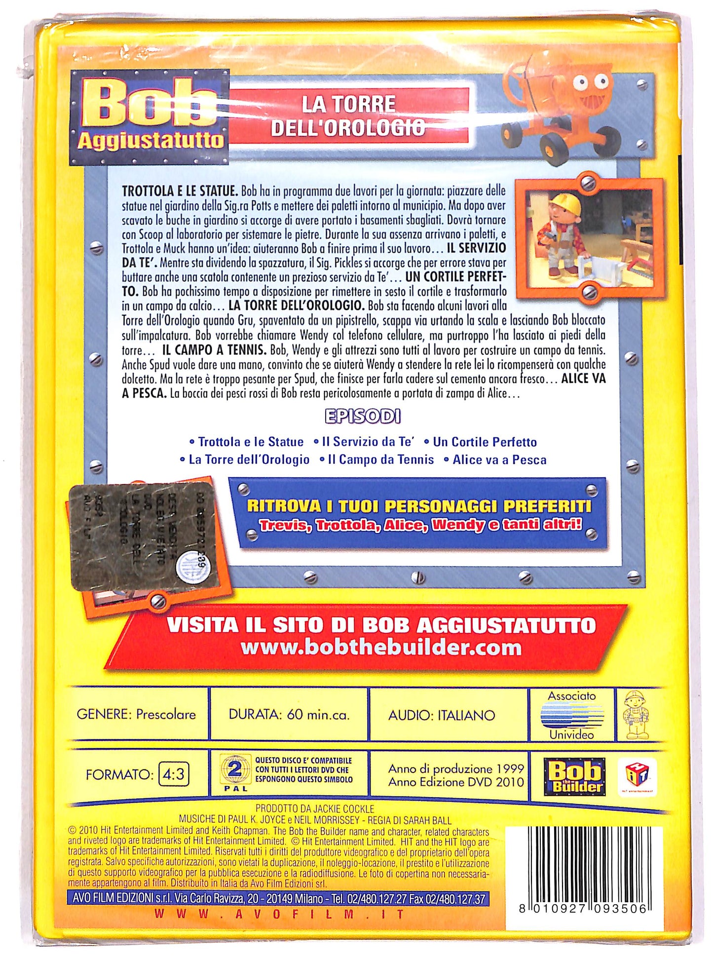 EBOND Bob l'aggiustatutto - La torre dell'orologio DVD D651218