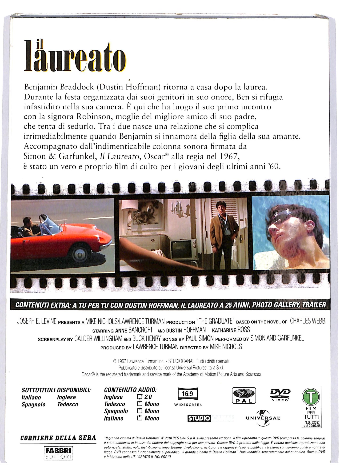 EBOND Il Laureato EDITORIALE Slipcase DVD D651801