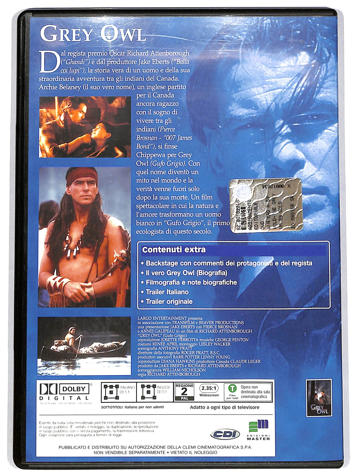 EBOND Grey Owl - Gufo grigio EDITORIALE DVD D651903