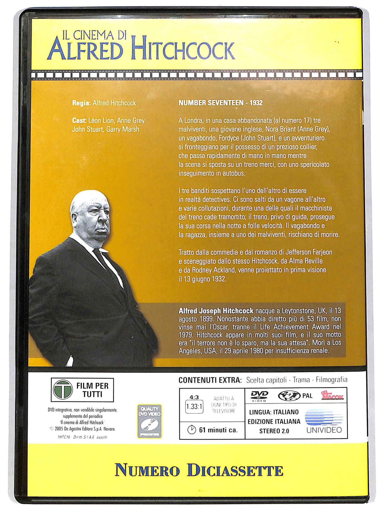 EBOND Numero diciassette EDITORIALE (Il cinema di Alfred Hitchcock) DVD D651921