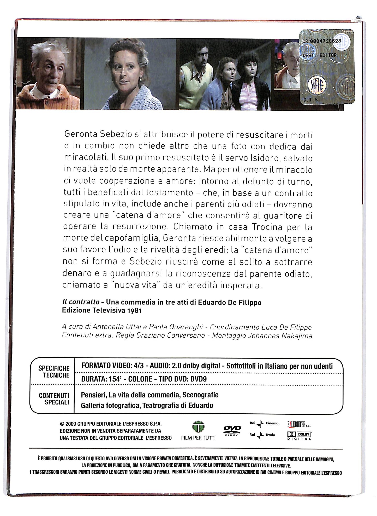 EBOND le commedie di eduardo il contratto EDITORIALE DVD D652546
