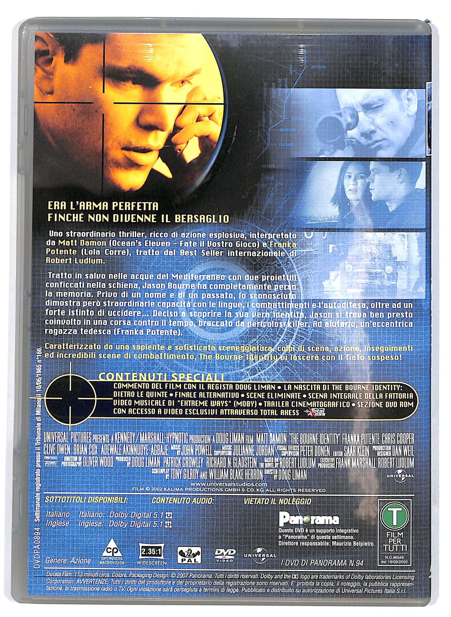 EBOND The Bourne Identity EDITORIALE DVD D652558