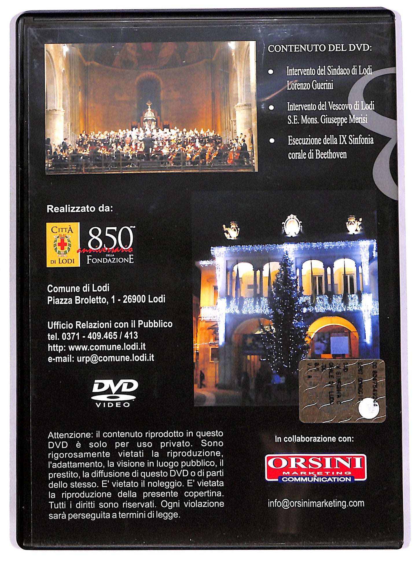 EBOND IX Sinfonia Corale Ludwig Van Beethoven EDITORIALE DVD D652725
