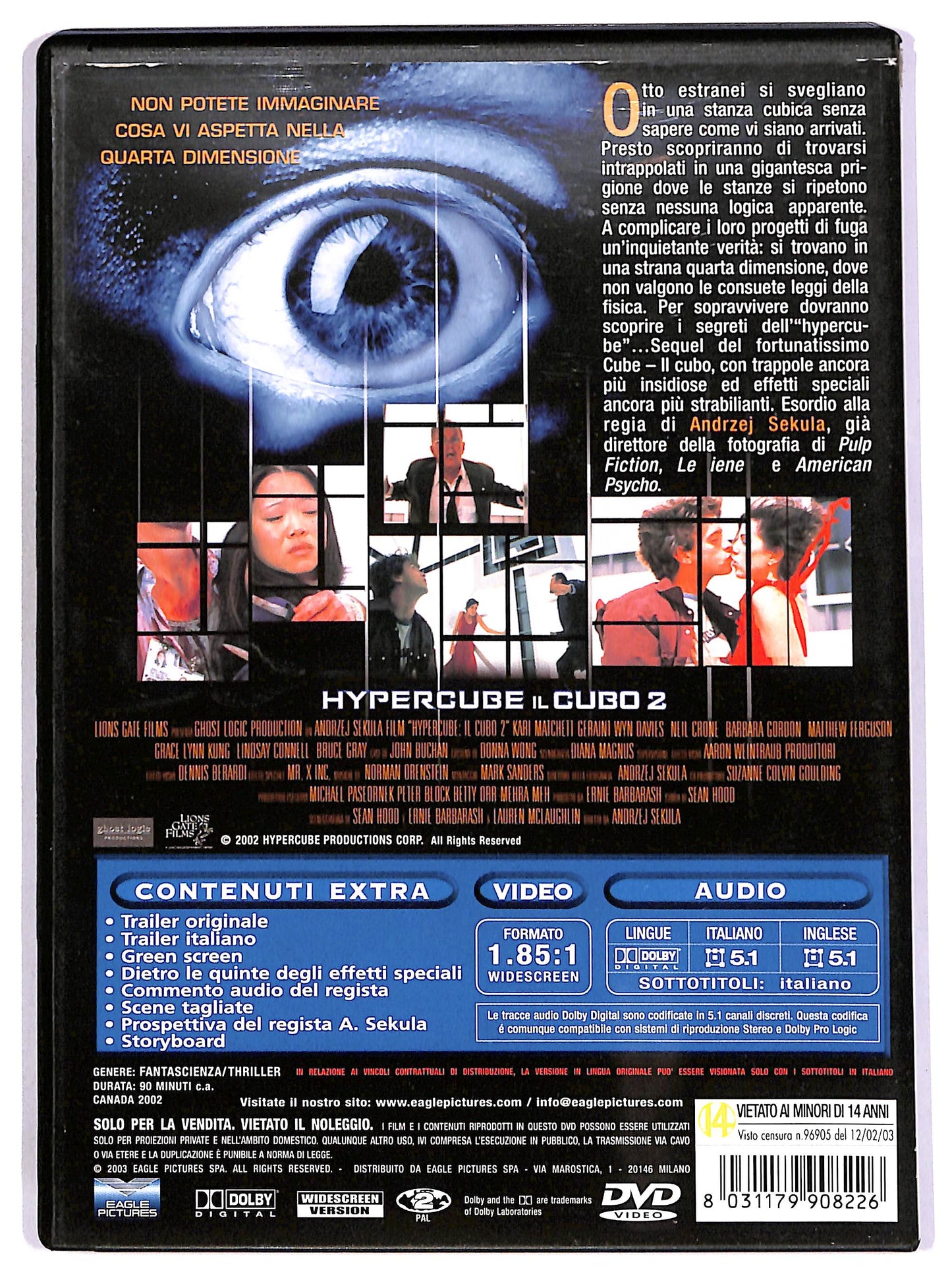 EBOND Hypercube - Il Cubo 2 EDITORIALE DVD D652743