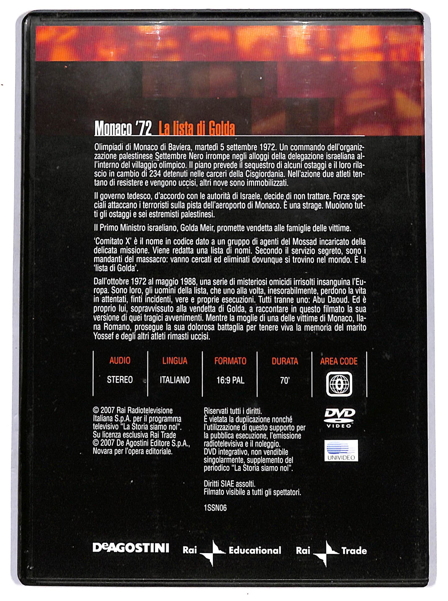 EBOND Monaco 72 - La lista di Golda - n 6 EDITORIALE DVD D653403