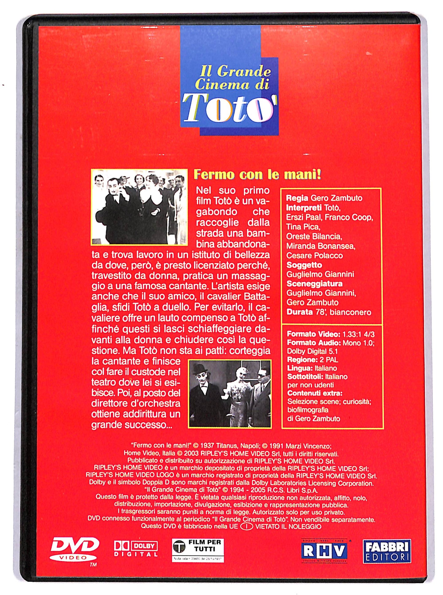 EBOND Fermo con le mani EDITORIALE DVD D653556
