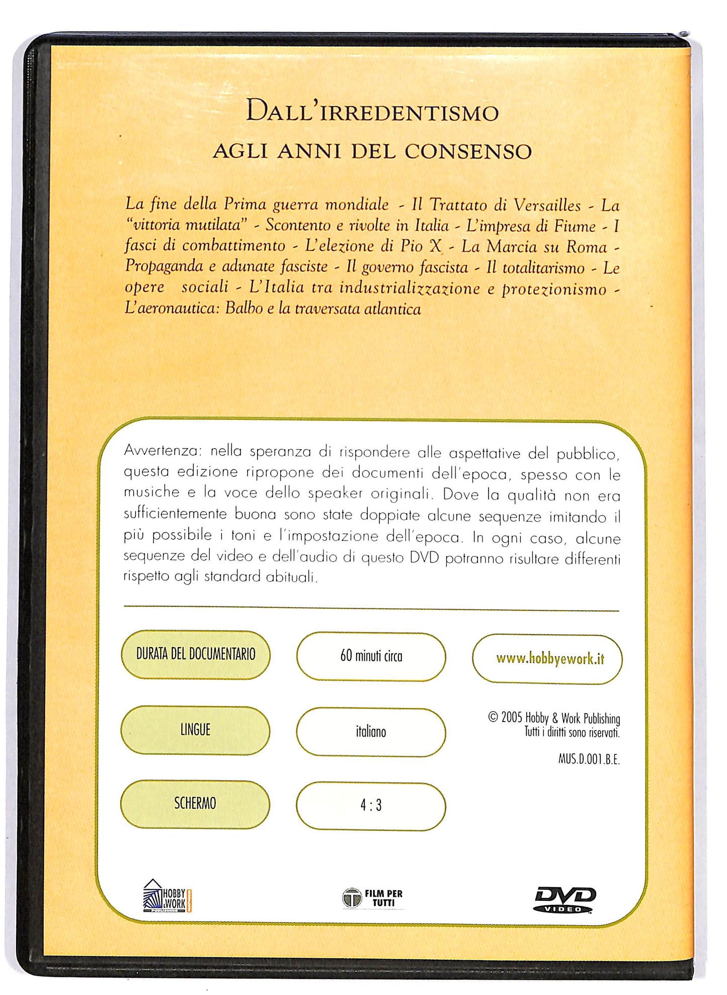 EBOND Mussolini - Dall'irredentismo agli anni del consenso DVD D653638