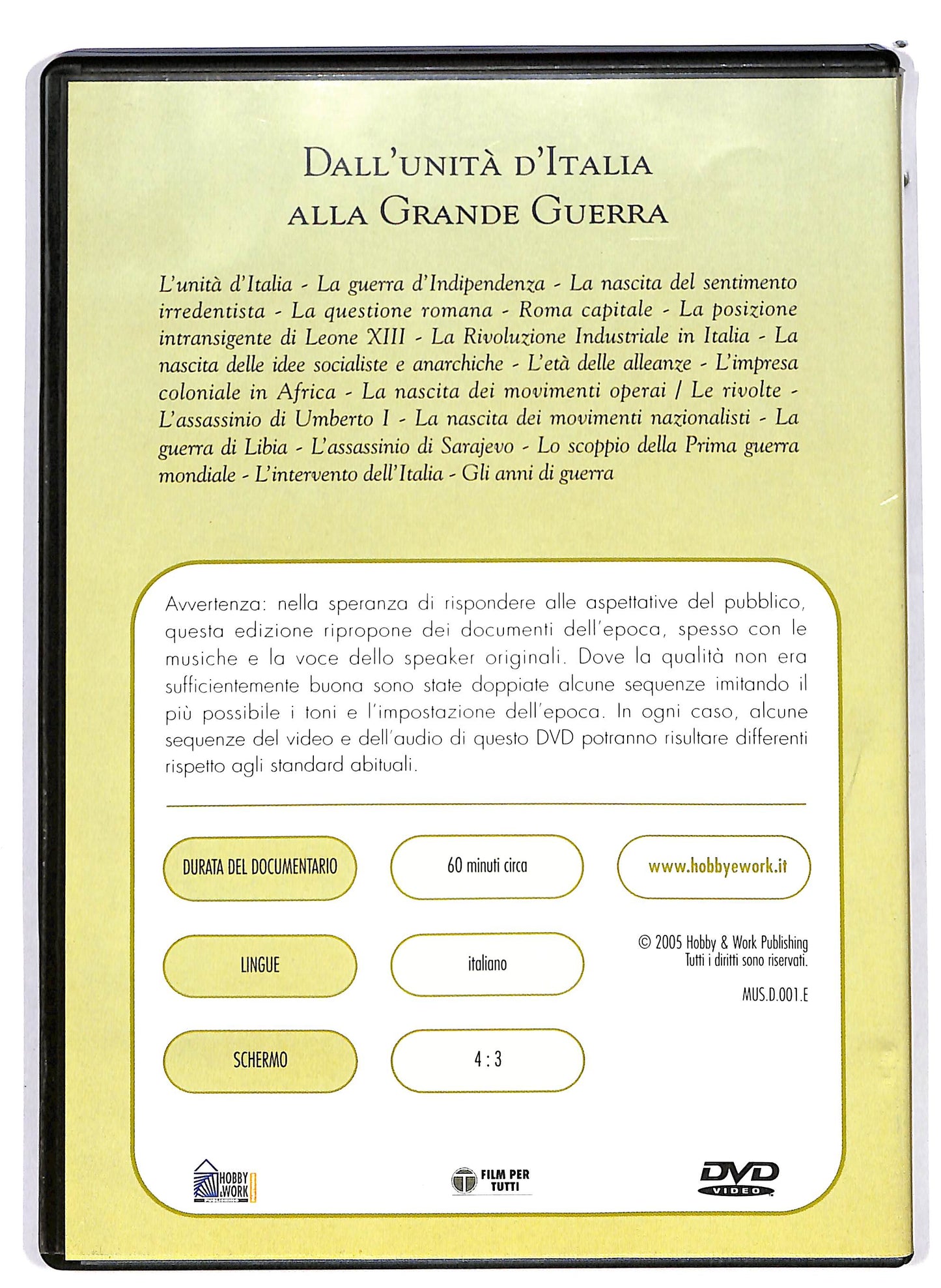EBOND Mussolini - Dall'unita' d'Italia alla Grande Guerra EDITORIALE DVD D653639