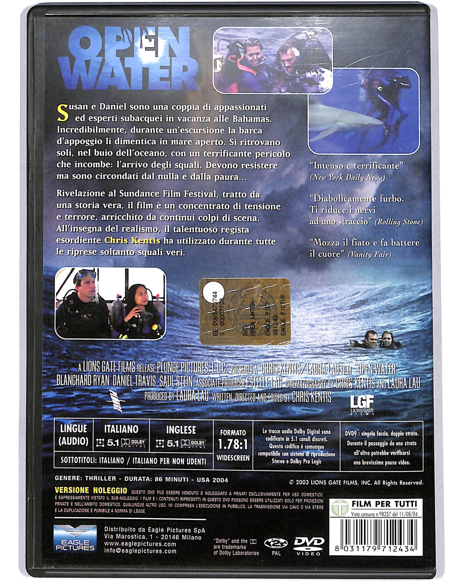 EBOND Open Water NOLEGGIO DVD D654128