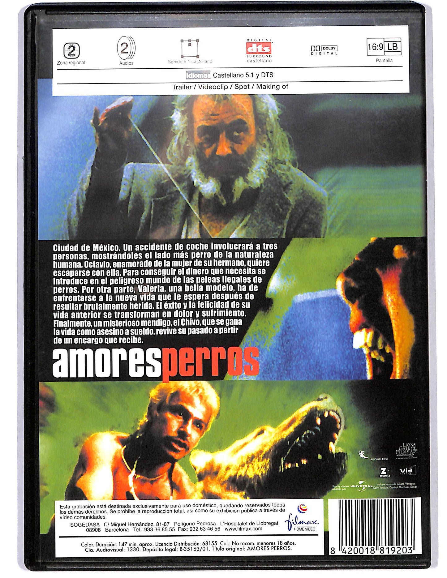 EBOND Amores perros DVD D654140