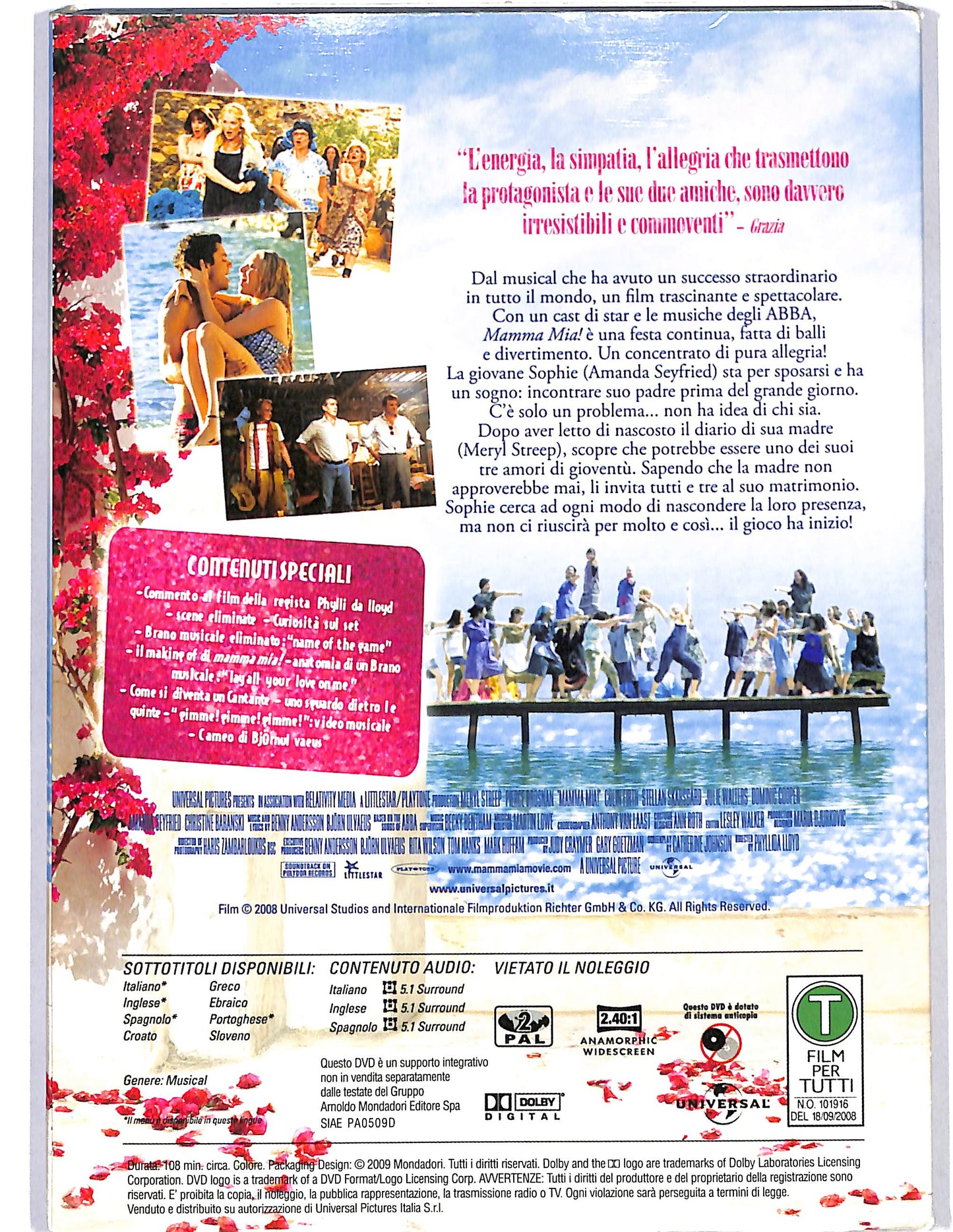EBOND Mamma Mia! slipcase EDITORIALE DVD D654521