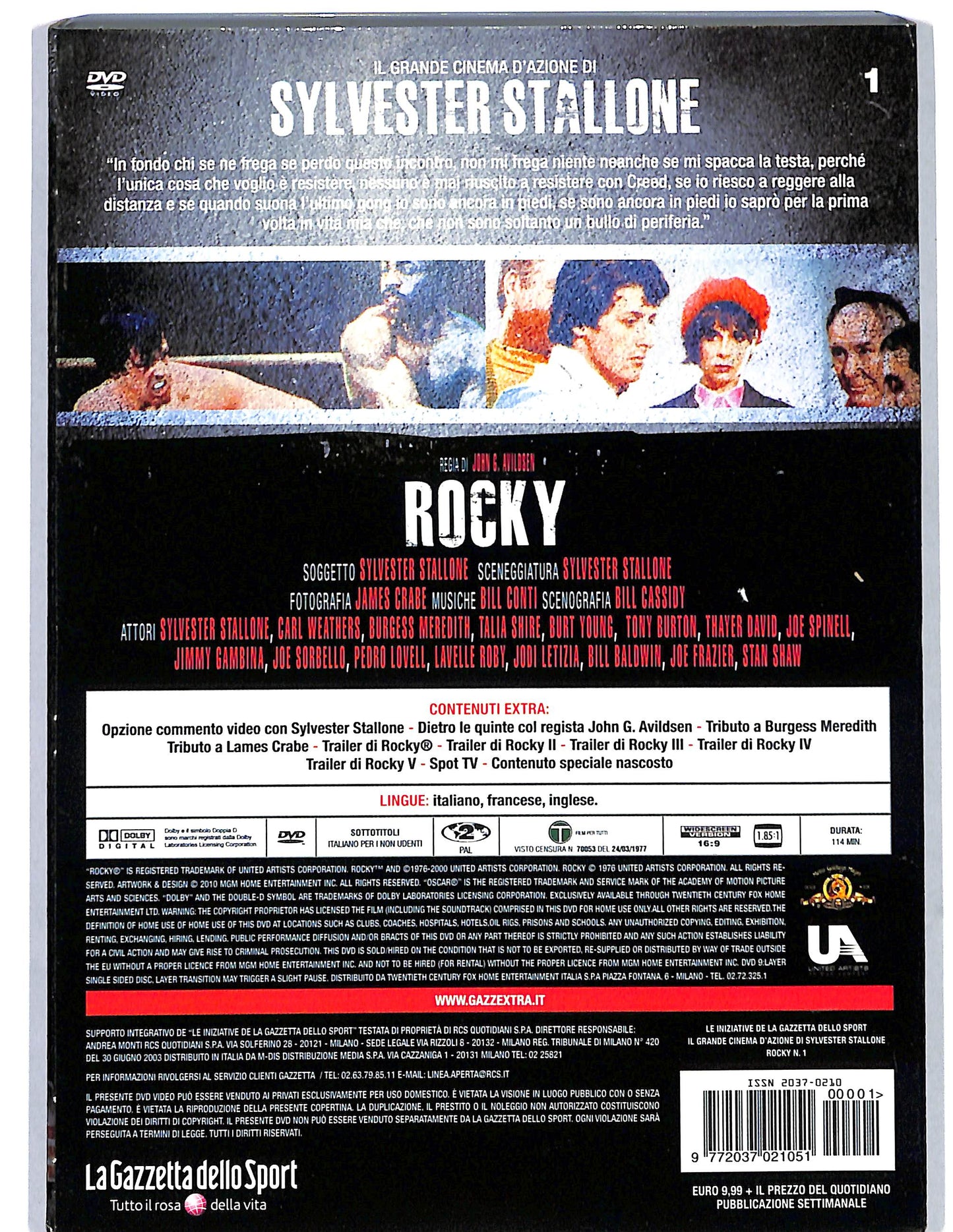 EBOND Rocky slipcase EDITORIALE DVD D654811
