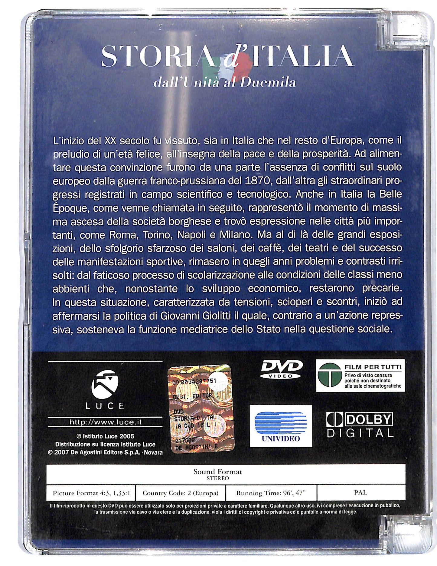 EBOND L'Italia da inizio secolo 1900 - 1911 EDITORIALE SJB DVD D654818