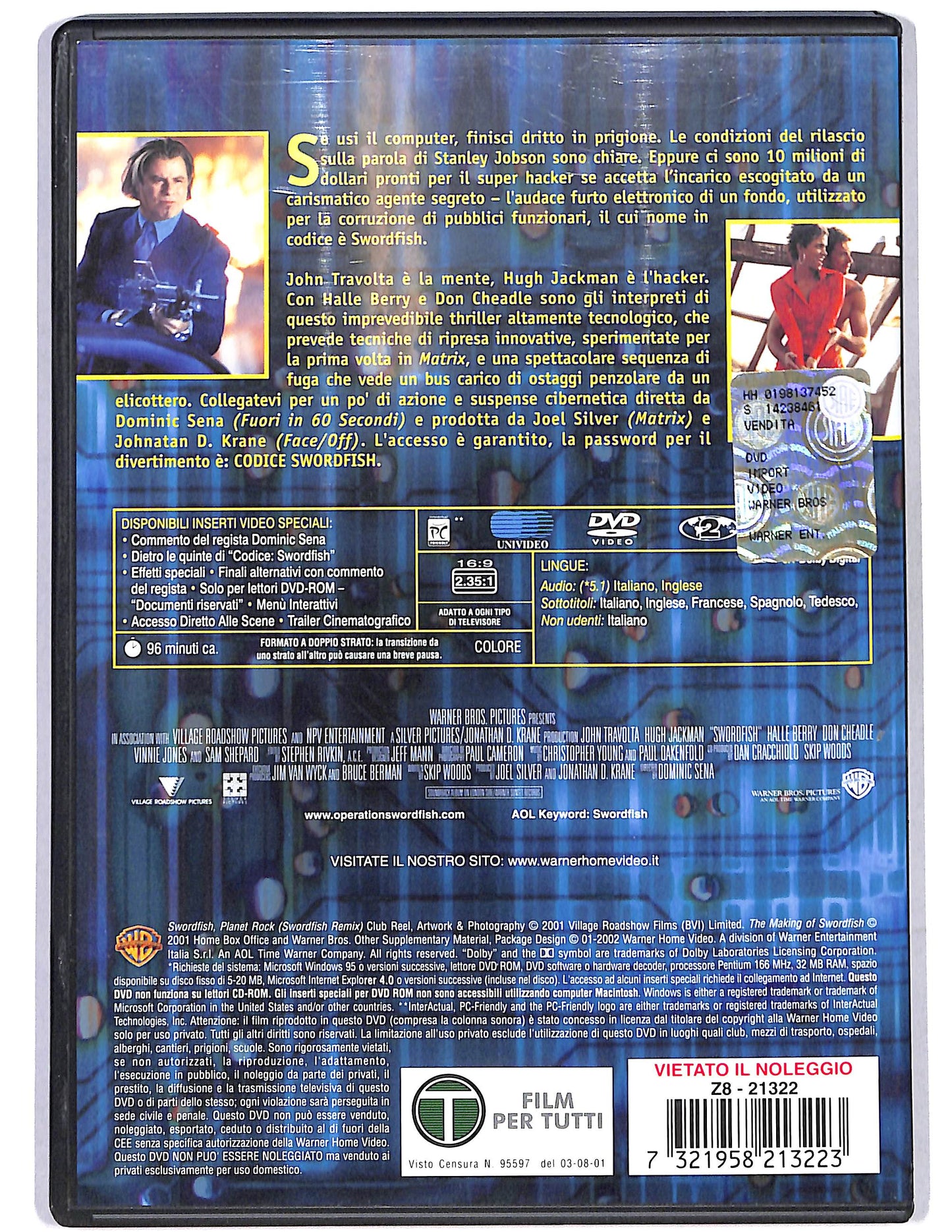 EBOND Codice swordfish DVD D655124
