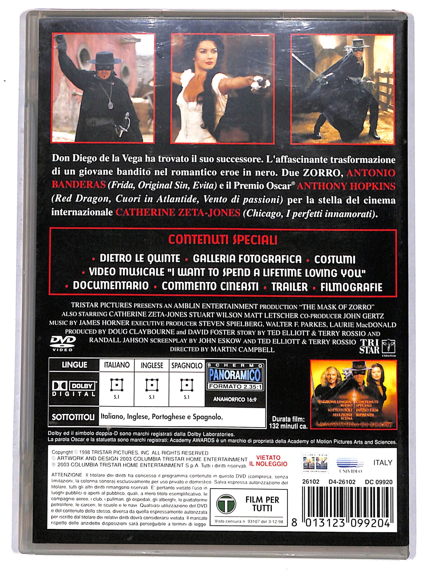 EBOND la maschera di zorro DVD D655527