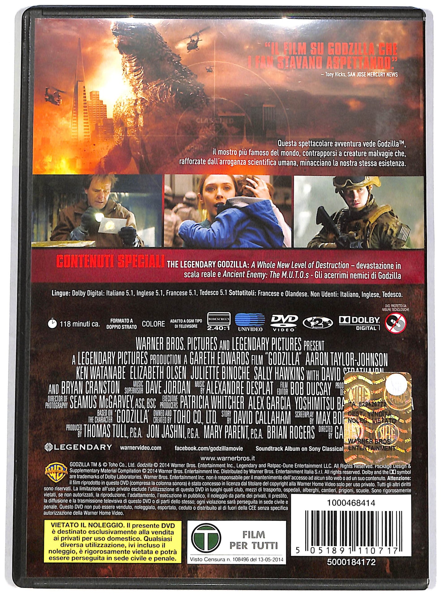 EBOND Godzilla (film 2014) DVD D655824