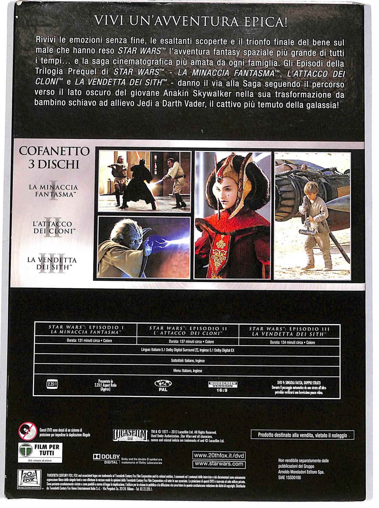 EBOND Star Wars Cofanetto (Episodio I-II-III) (3DVD) EDITORIALE DVD D655857
