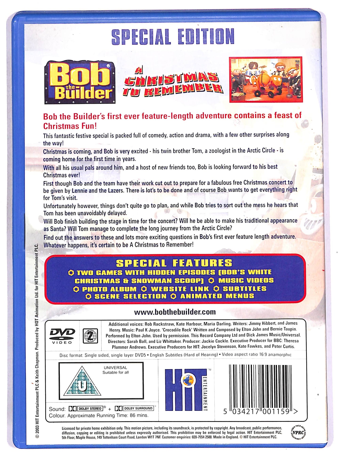 EBOND Bob The Builder - A Christmas To Remember SPECIAL EDITION DVD D656230