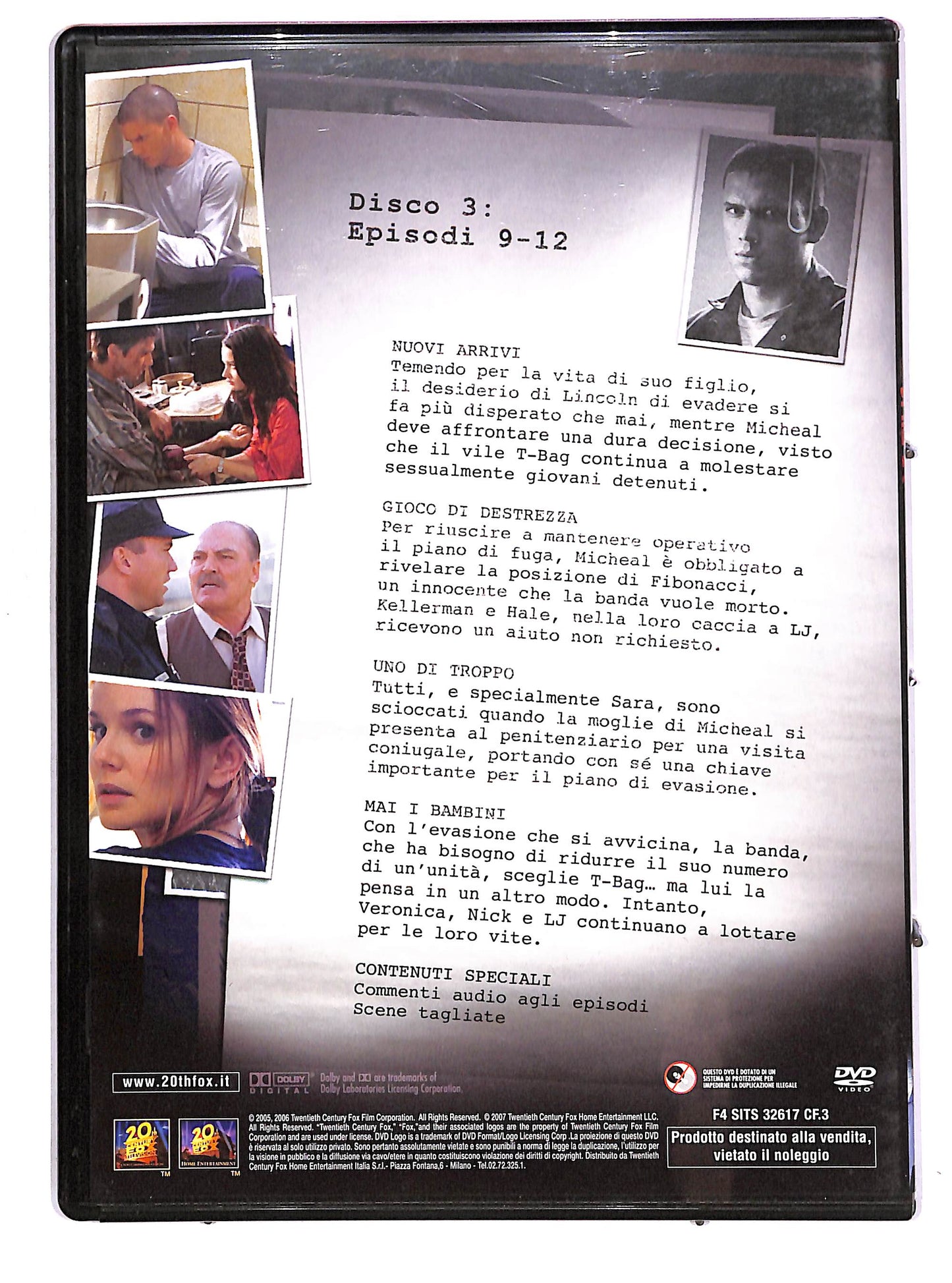 EBOND Prison Break Stagione 1 - Disco 3 (Eps.9-13) SLIMCASE DVD D656305