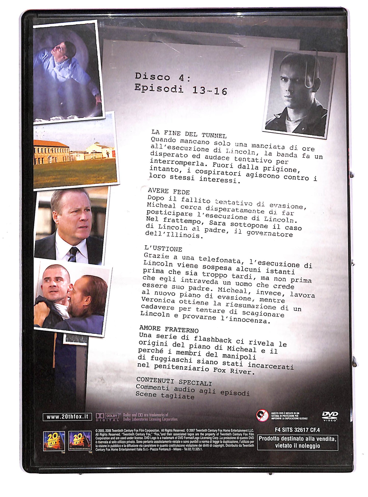 EBOND Prison Break Stagione 1 - Disco 4 (Eps.13-16) SLIMCASE DVD D656306