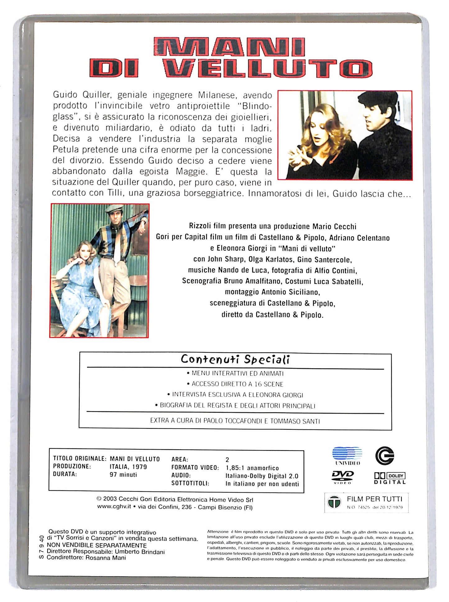 EBOND Mani di velluto EDITORIALE DVD D656557