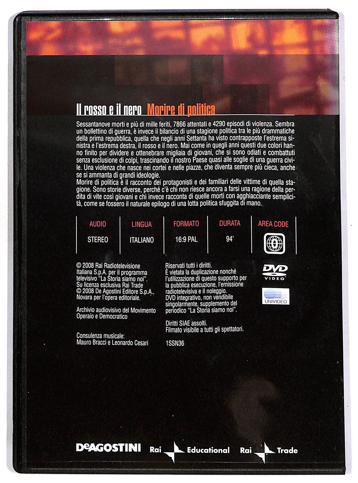 EBOND Il rosso e il nero - Morire di politica EDITORIALE DVD D657430