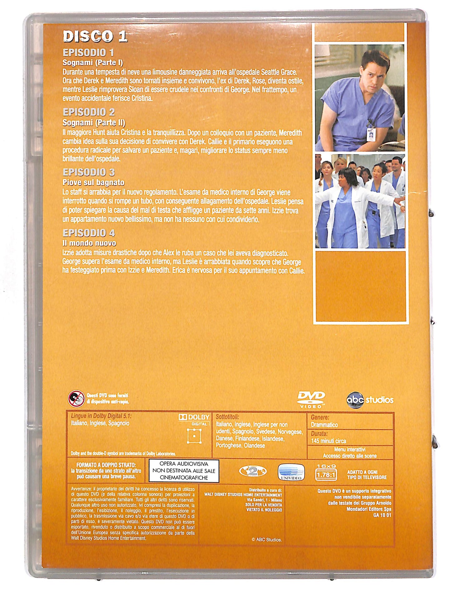 EBOND Grey's Anatomy - Quinta serie - Disco 1 (Eps. 1-4) SLIPCASE DVD D657503