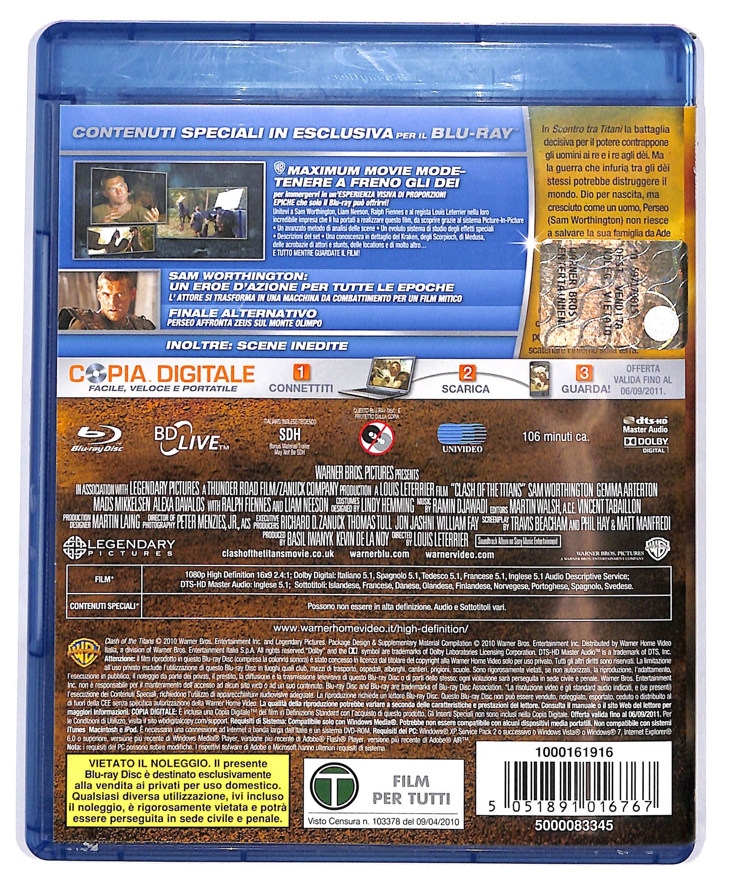 EBOND Scontro Tra Titani Copia Digitale + BLURAY D657669