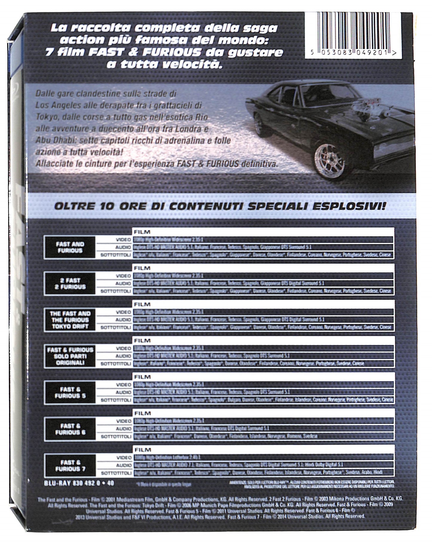 EBOND Fast And Furious - 7 Film Collection BLURAY D657910