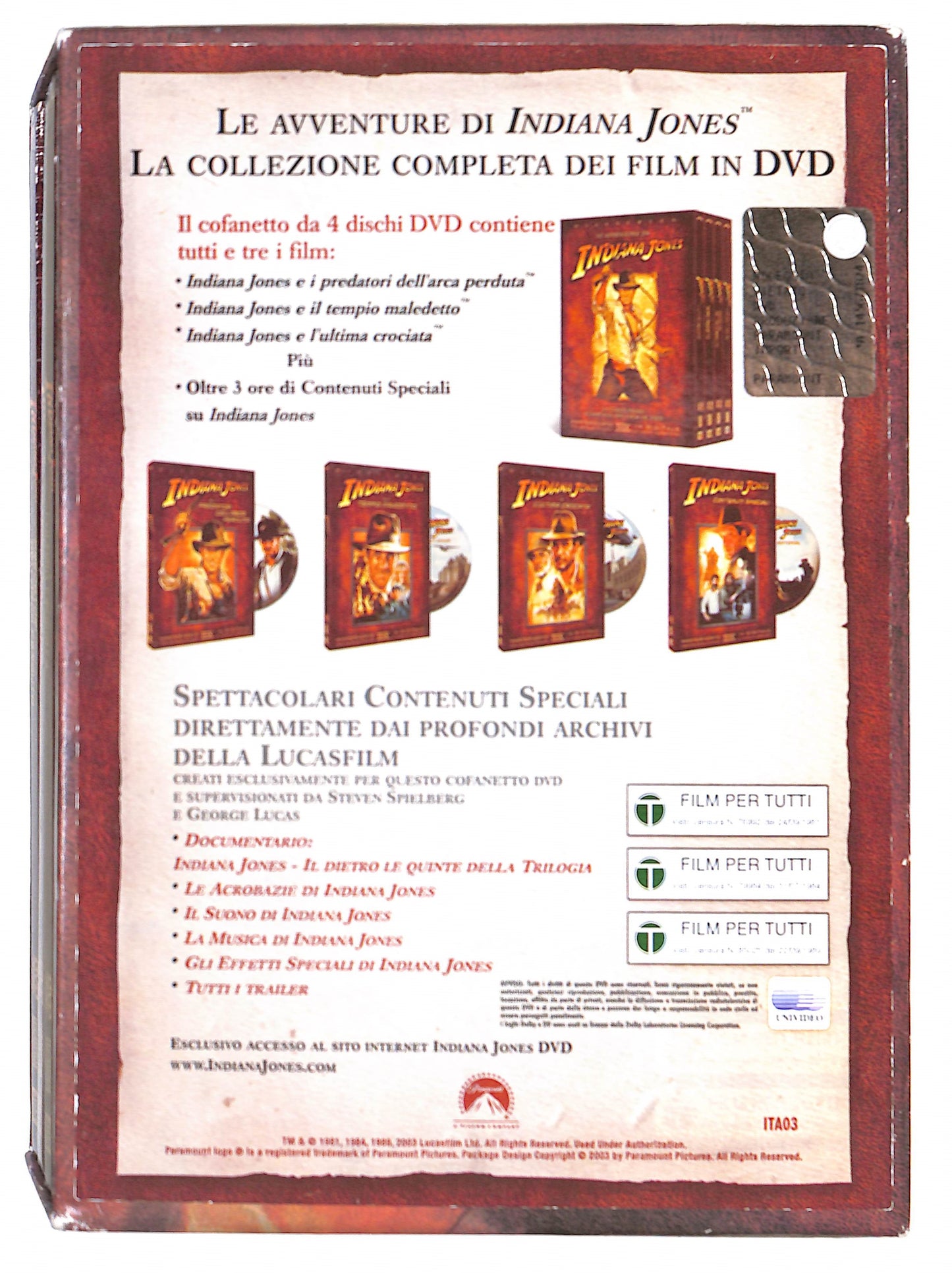 EBOND Indiana Jones Collezione Completa DVD D657914