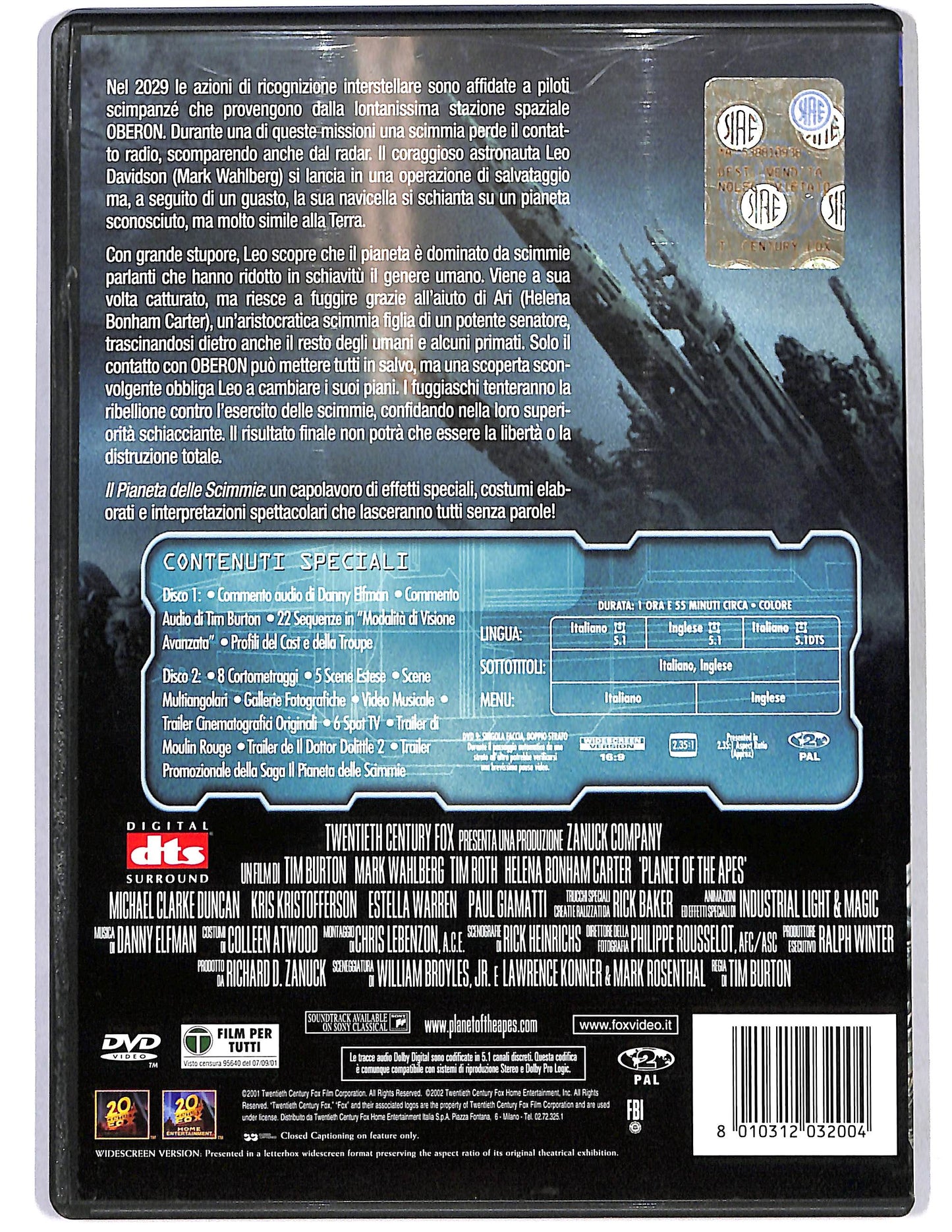 EBOND Il pianeta delle scimmie 2 dischi DVD D659905