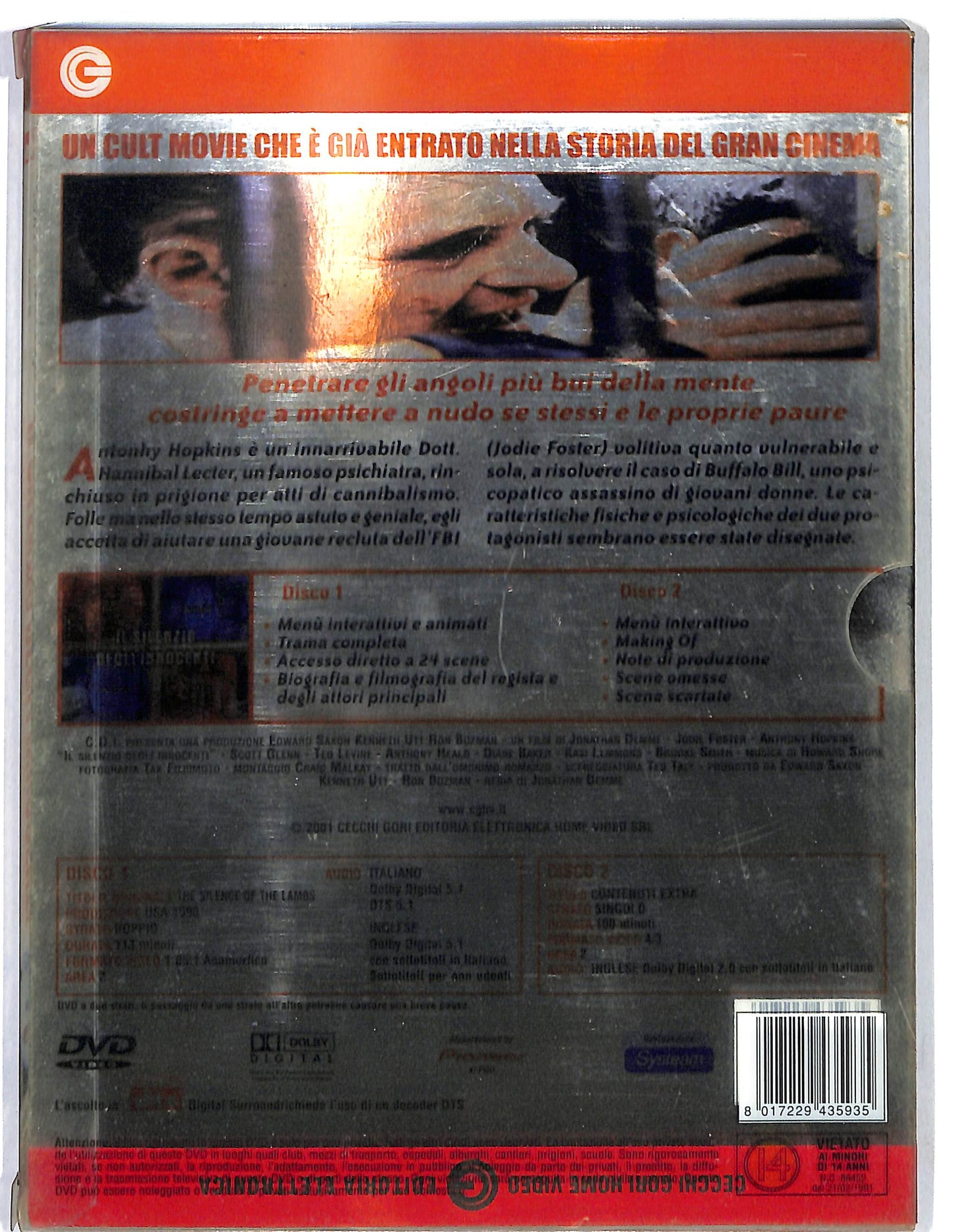EBOND Il silenzio degli innocenti DVD D660211