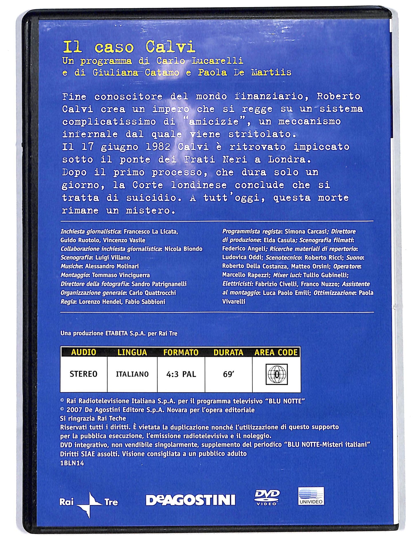 EBOND Il caso Calvi vol.14 EDITORIALE DVD D660908