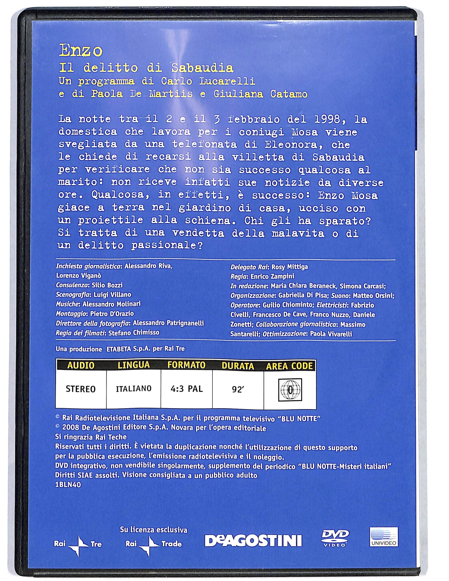 EBOND Enzo Il delitto di Sabaudia vol.40 EDITORIALE DVD D660928