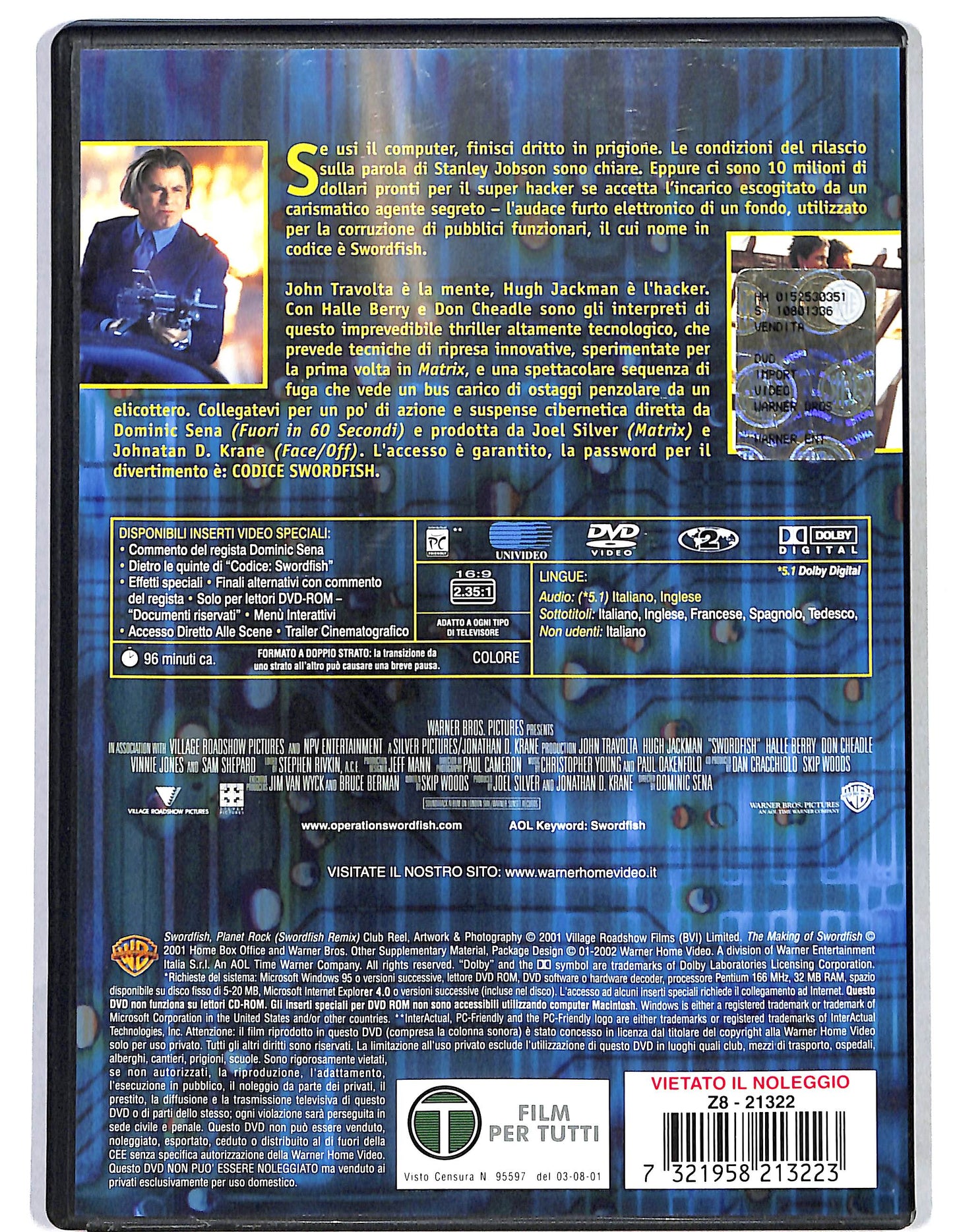 EBOND Codice swordfish DVD D661168