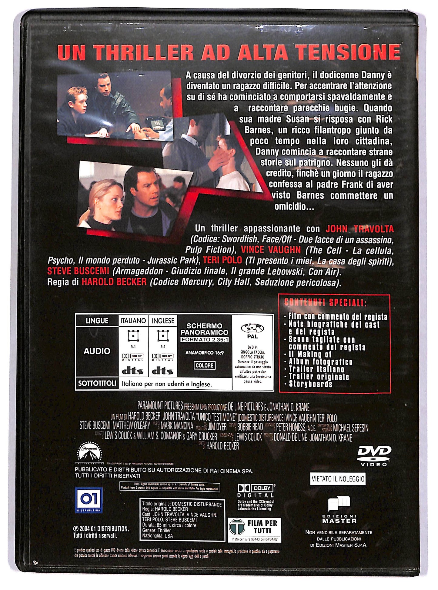 EBOND Unico testimone EDITORIALE DVD D661839